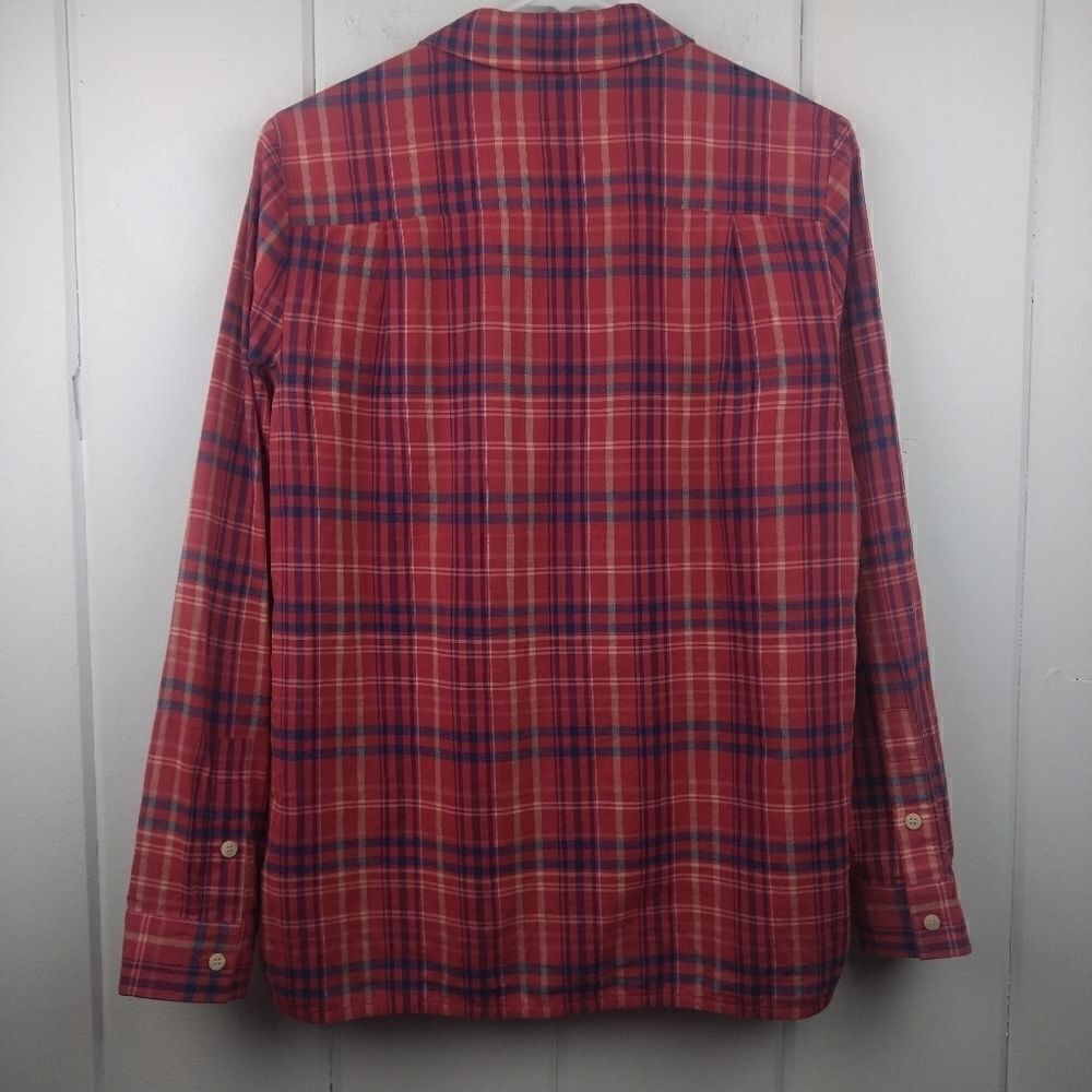 ‎Kate Spade Plaid Button Down "Saturday" Red Cotton, Size - 6 - Picture 4 of 8